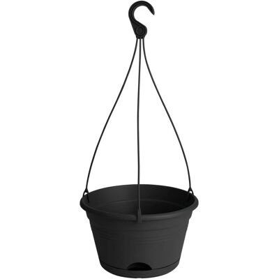 Vaso sospeso nero 28cm Elho - Fioriera da esterno Vaso sospeso nero 28cm Elho - Fioriera da esterno