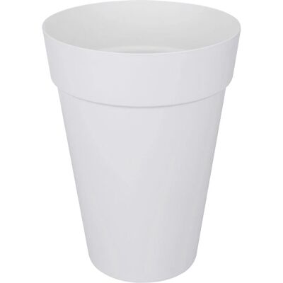Elho White Circular Plant Pot - 35cm - Outdoor Stylish Urban Design Elho White Circular Plant Pot - 35cm - Outdoor Stylish Urban Design