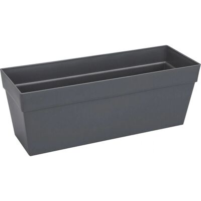 Maceta rectangular moderna Elho - 50 cm, gris oscuro antracita Maceta rectangular moderna Elho - 50 cm, gris oscuro antracita