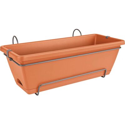 Elho 50cm Bac à fleurs en terracotta - Ensemble - Publicité Elho 50cm Bac à fleurs en terracotta - Ensemble - Publicité