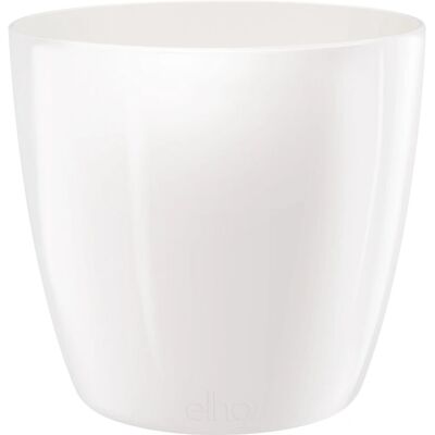 Elho Vase Brussels Diamant Rond 30cm - Blanc - Publicité Elho Vase Brussels Diamant Rond 30cm - Blanc - Publicité