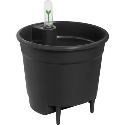 Elho 21 cm Musta moderni kukkaruukku Elho 21 cm Musta moderni kukkaruukku