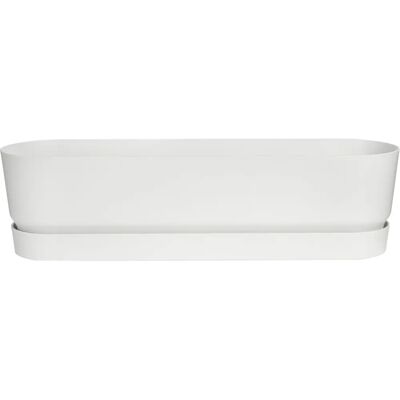Vaso Ovale in Plastica Bianca 70cm - Elho Vaso Ovale in Plastica Bianca 70cm - Elho