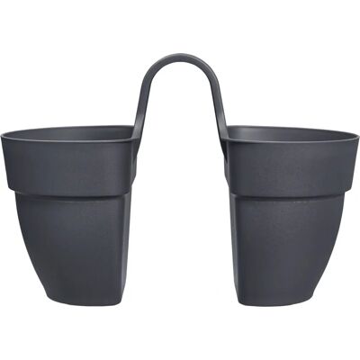 Elho Vibia Campana Twin 21 Antracite - Vaso di fiori Elho Vibia Campana Twin 21 Antracite - Vaso di fiori