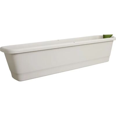 Jardinière en plastique gris extérieur Elho - Réservoir d'eau, plastique recyclé - Publicité Jardinière en plastique gris extérieur Elho - Réservoir d'eau, plastique recyclé - Publicité
