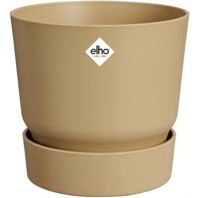 Vaso rotondo in sabbia dorata Elho Greenville 25cm Vaso rotondo in sabbia dorata Elho Greenville 25cm