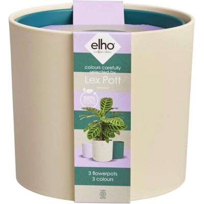 Elho Lex Pott Set 14 - Flower Pot - Recycled - Indoor Elho Lex Pott Set 14 - Flower Pot - Recycled - Indoor
