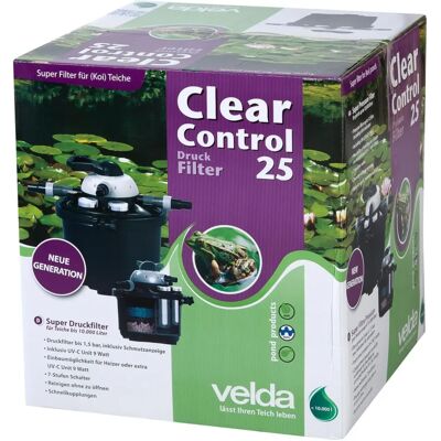 Filtre à pression Velda Clear Control 25 - UV-C 25L - Filtre pour étang - Publicité Filtre à pression Velda Clear Control 25 - UV-C 25L - Filtre pour étang - Publicité
