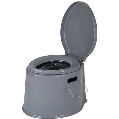 Toilette Portable de Camping Bo-Camp - Gris, 7L, Léger Toilette Portable de Camping Bo-Camp - Gris, 7L, Léger