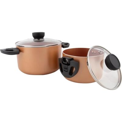 Bo-Camp Slauson 2-Piece Cookware Set - Non-stick, Folding Handles Bo-Camp Slauson 2-Piece Cookware Set - Non-stick, Folding Handles