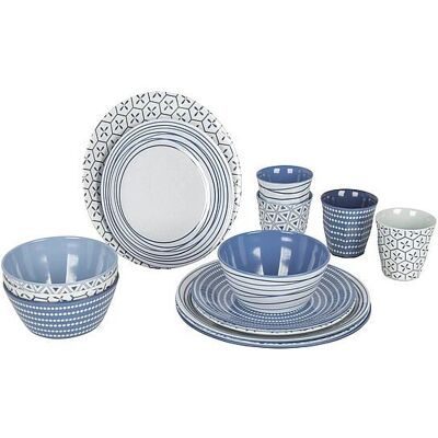 Bo-Camp Camping Tableware Set - Blue - 16 pcs Bo-Camp Camping Tableware Set - Blue - 16 pcs