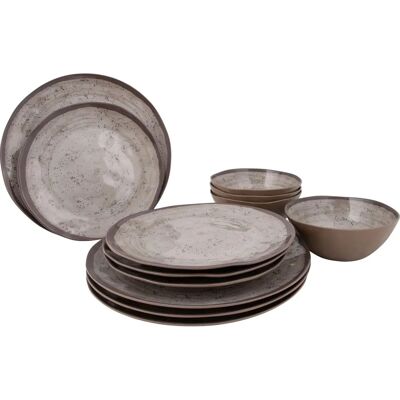 Bo-Camp Halo Set di stoviglie - 12 pezzi, Beige Bo-Camp Halo Set di stoviglie - 12 pezzi, Beige
