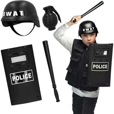 Boland Politie SWAT Set voor kinderen zwart Boland Politie SWAT Set voor kinderen zwart