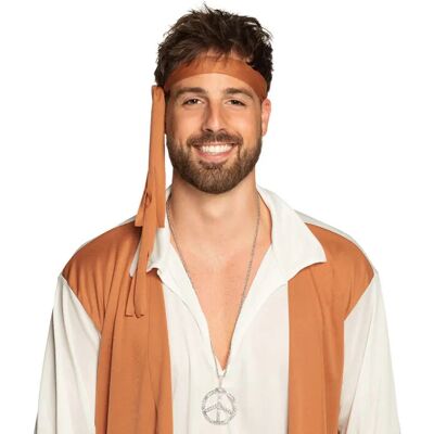 Boland 00632 Collier symbole de paix hippie argenté - Accessoire unisexe Boland 00632 Collier symbole de paix hippie argenté - Accessoire unisexe
