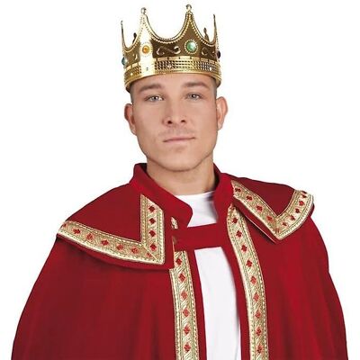 Jadeo Volwassen Koningskroon - Met Kleurrijke Kunststenen Jadeo Volwassen Koningskroon - Met Kleurrijke Kunststenen