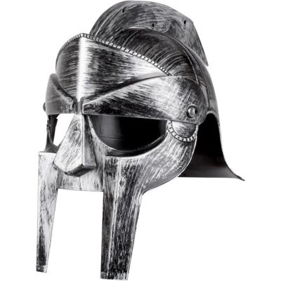Casque de Gladiateur Maximus de Boland - Accessoire de costume argent et noir Casque de Gladiateur Maximus de Boland - Accessoire de costume argent et noir