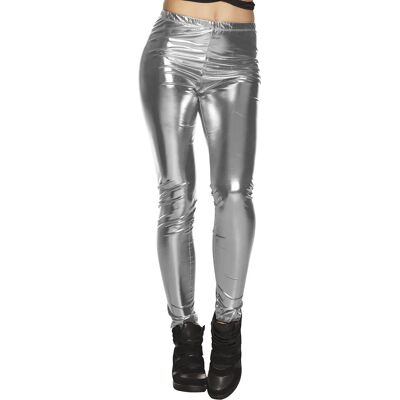 Boland 02301 Silver Metallic Leggings - Leggings Boland 02301 Silver Metallic Leggings - Leggings