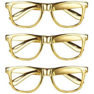 Lunettes de fête Boland - Or Pack de 3 Lunettes de fête Boland - Or Pack de 3