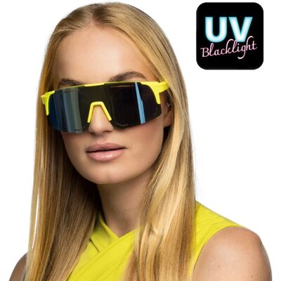 JADEO - Party Glasses - Yellow fluorescent - Glasses JADEO - Party Glasses - Yellow fluorescent - Glasses