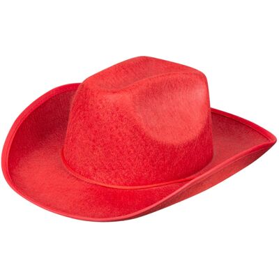 Boland 8712026040756 Chapeau de cowboy rouge - Accessoire de déguisement Boland 8712026040756 Chapeau de cowboy rouge - Accessoire de déguisement