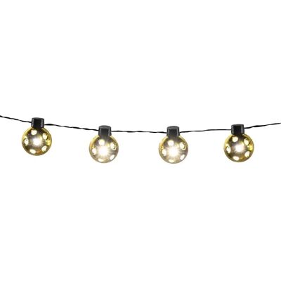 Boland LED fényfüzér - Arany Partyball 140cm - Dekoráció Boland LED fényfüzér - Arany Partyball 140cm - Dekoráció