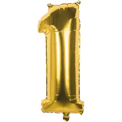 Boland 22001 Ballon Jouet - Numéro en Or en Aluminium 33cm - Ballon Jouet - Publicité Boland 22001 Ballon Jouet - Numéro en Or en Aluminium 33cm - Ballon Jouet - Publicité