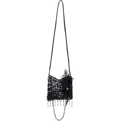 Zwarte jaren 20 tas - Kostuumaccessoire Zwarte jaren 20 tas - Kostuumaccessoire