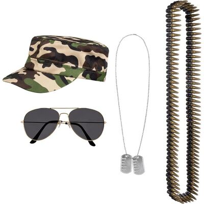 Boland Soldat Zubehör Set 4-teilig - Kostümzubehör Boland Soldat Zubehör Set 4-teilig - Kostümzubehör