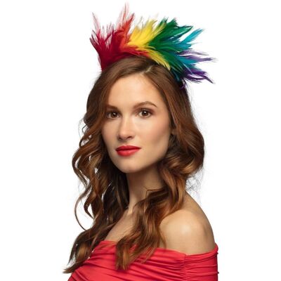 My Other Me Bandeau à Plumes Arc-en-Ciel - Accessoire My Other Me Bandeau à Plumes Arc-en-Ciel - Accessoire