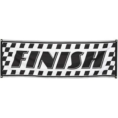 Boland Schwarz/Weiß Finish Flagge - 220cm - Flagge Boland Schwarz/Weiß Finish Flagge - 220cm - Flagge