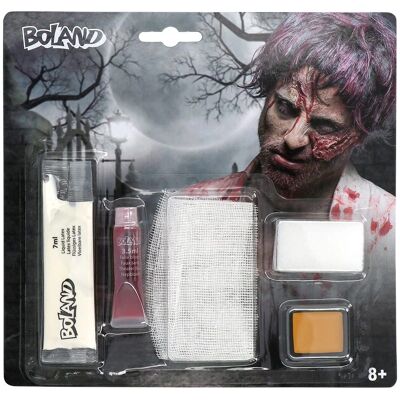 Kit di trucco undead Boland - Zombie di Halloween - Set completo di trucco da zombie per Halloween e carnevale Kit di trucco undead Boland - Zombie di Halloween - Set completo di trucco da zombie per Halloween e carnevale