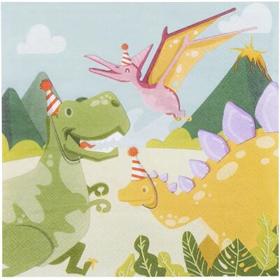 Boland 50068 Dinosaurier Party Papierservietten - 20 Stuks Boland 50068 Dinosaurier Party Papierservietten - 20 Stuks