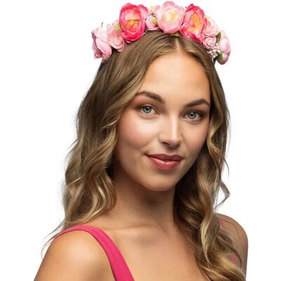 Boland 52218 Pink Floral Headband - Hårband Boland 52218 Pink Floral Headband - Hårband