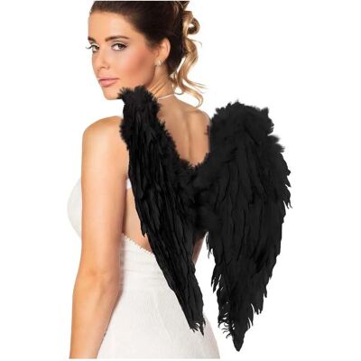 Boland Zwarte Engelvleugels - Kostuumaccessoire Boland Zwarte Engelvleugels - Kostuumaccessoire