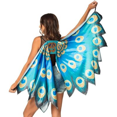 Alas de Pavo Real Boland 155cm x 115cm Azul Disfraz - Disfraces Alas de Pavo Real Boland 155cm x 115cm Azul Disfraz - Disfraces