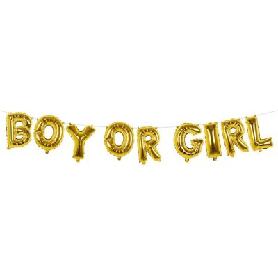Guirlande de Ballons en Or 'Boy or Girl' - Décoration Baby Shower Guirlande de Ballons en Or 'Boy or Girl' - Décoration Baby Shower