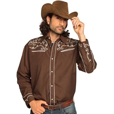 Camicia da Cowboy Marrone Boland - Abbigliamento Western Camicia da Cowboy Marrone Boland - Abbigliamento Western