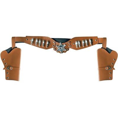 Merk Model - Dubbele holster voor cowboykostuum - Western accessoire Merk Model - Dubbele holster voor cowboykostuum - Western accessoire