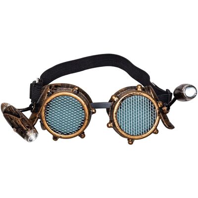 Gafas steampunk con luz frontal para adultos - Gafas Gafas steampunk con luz frontal para adultos - Gafas