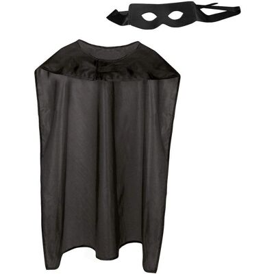 My Other Me Adult Black Superhero Cape and Mask Set - Costume Set My Other Me Adult Black Superhero Cape and Mask Set - Costume Set