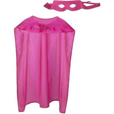 Conjunto de Super-herói Rosa para Adultos, Máscara e Capa Conjunto de Super-herói Rosa para Adultos, Máscara e Capa