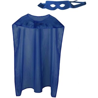 My Other Me Erwachsenes Blaues Superhelden Cape und Maske - Kostüm My Other Me Erwachsenes Blaues Superhelden Cape und Maske - Kostüm