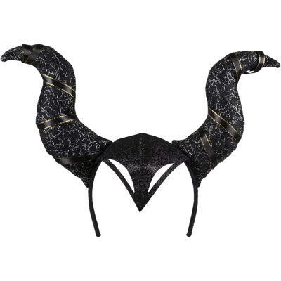 Boland Maleficia Tiara med Svarta Djevelhorn Boland Maleficia Tiara med Svarta Djevelhorn