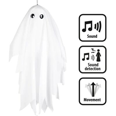 Boland 73004 Halloween Dekoration - Weiß - Spukendes Gespenst Boland 73004 Halloween Dekoration - Weiß - Spukendes Gespenst