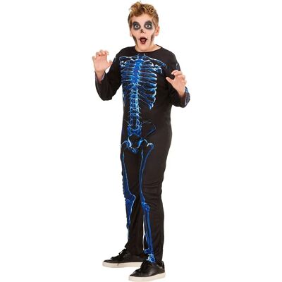 buttinette Blaues Skelett-Kostüm für Kinder - Unisex Halloween-Kostüm buttinette Blaues Skelett-Kostüm für Kinder - Unisex Halloween-Kostüm