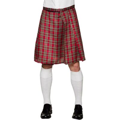 Boland Erwachsenenmänner Kostümrock - Kilt, Rot Tartan, Knielang Boland Erwachsenenmänner Kostümrock - Kilt, Rot Tartan, Knielang