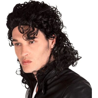 Parrucca Boland Michael Jackson Nera - Per Festa & Carnevale Parrucca Boland Michael Jackson Nera - Per Festa & Carnevale