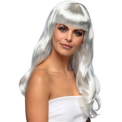 Boland Shanon Paruka s Frisé Bílá - Kostýmy a Karneval Boland Shanon Paruka s Frisé Bílá - Kostýmy a Karneval