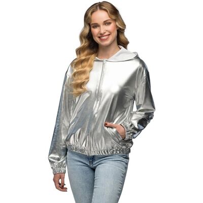 Boland Chaqueta Rave Metálica de los 80 Plateada - Jacket Boland Chaqueta Rave Metálica de los 80 Plateada - Jacket