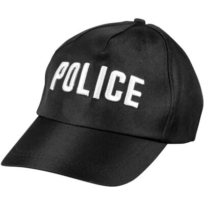 Barlife Politie Pet - Volwassen Zwart Kostuumaccessoire Barlife Politie Pet - Volwassen Zwart Kostuumaccessoire